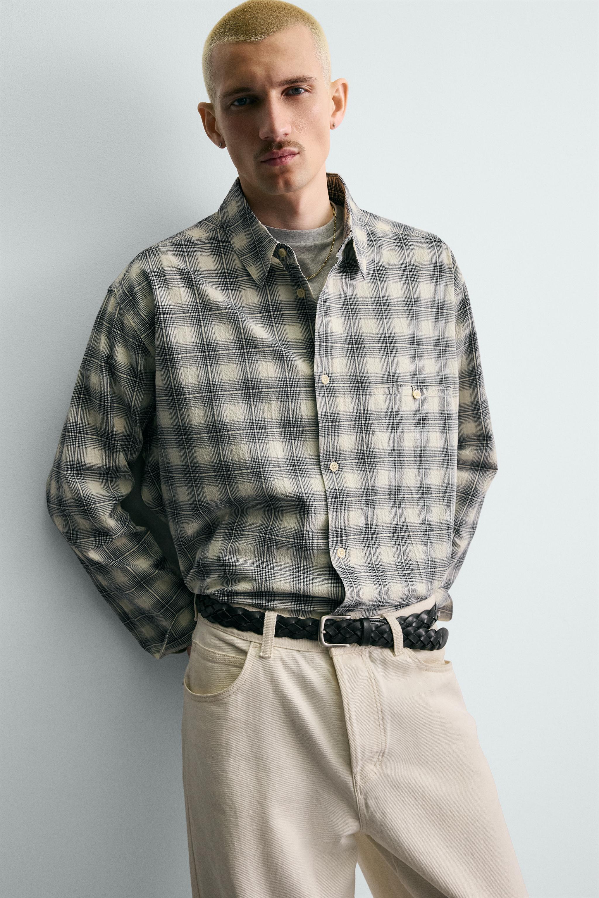 CHEMISE BOXY FIT À CARREAUX